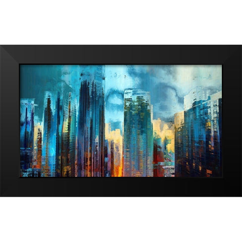 City Heights I Black Modern Wood Framed Art Print by Bolokofsky, Ronald