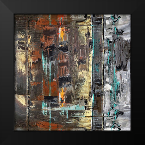 Downtown Black Modern Wood Framed Art Print by Bolokofsky, Ronald