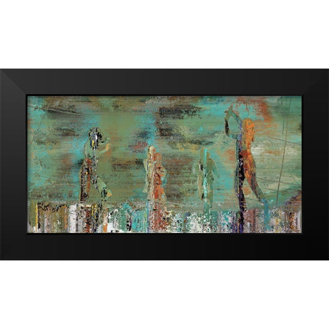 Patina Play Black Modern Wood Framed Art Print by Bolokofsky, Ronald