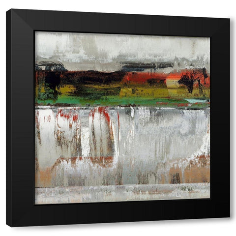 Waterfall II Black Modern Wood Framed Art Print with Double Matting by Bolokofsky, Ronald