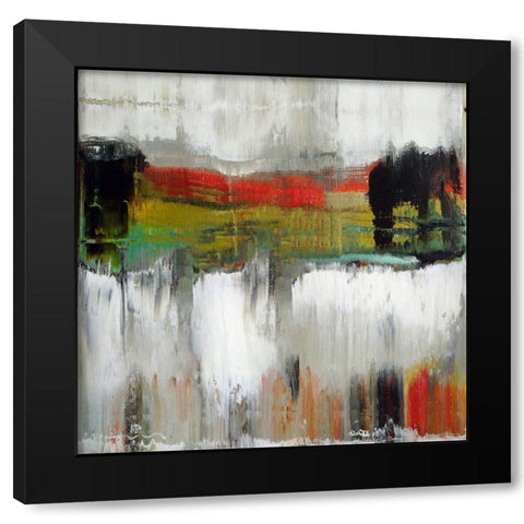 Waterfall III Black Modern Wood Framed Art Print with Double Matting by Bolokofsky, Ronald