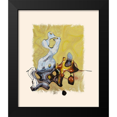 Abstract 1044 Black Modern Wood Framed Art Print by Bolokofsky, Ronald