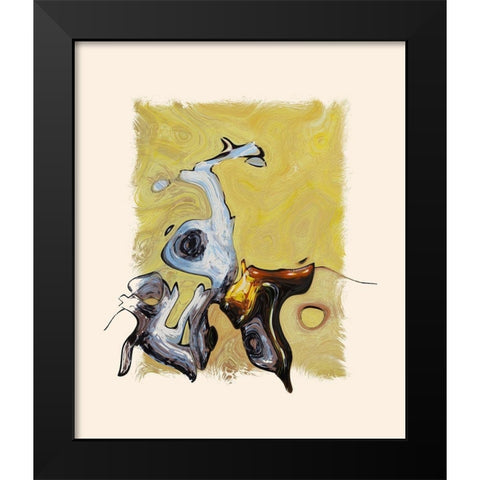 Abstract 1045 Black Modern Wood Framed Art Print by Bolokofsky, Ronald