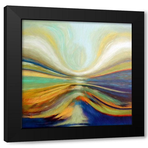 Bending Light I Black Modern Wood Framed Art Print with Double Matting by Bolokofsky, Ronald