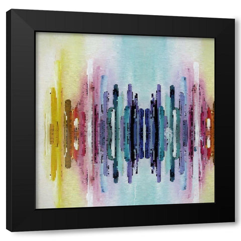 Abstract Mosaic I Black Modern Wood Framed Art Print by Bolokofsky, Ronald