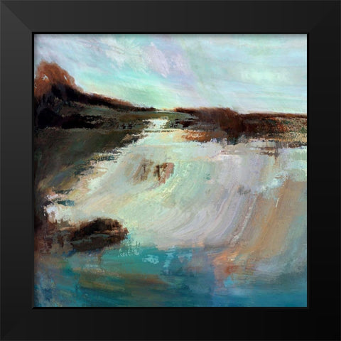 River Falls Black Modern Wood Framed Art Print by Bolokofsky, Ronald