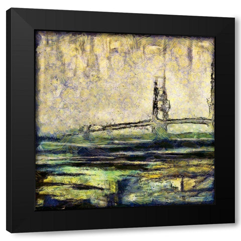 Bay Mist Black Modern Wood Framed Art Print with Double Matting by Bolokofsky, Ronald