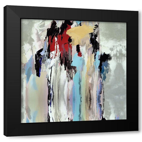 Family Gathering Black Modern Wood Framed Art Print by Bolokofsky, Ronald