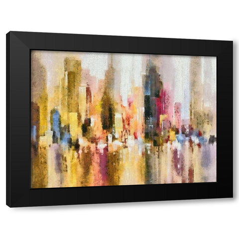 Metro Scrapers Black Modern Wood Framed Art Print by Bolokofsky, Ronald
