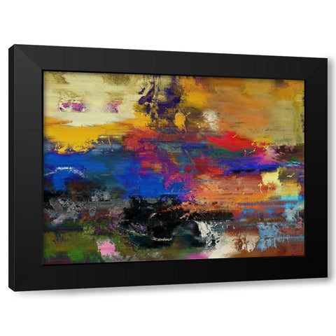Across the Divide IV Black Modern Wood Framed Art Print by Bolokofsky, Ronald