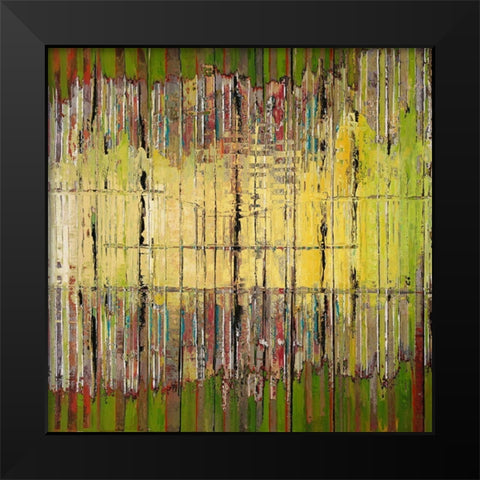 Bamboo Curtain Black Modern Wood Framed Art Print by Bolokofsky, Ronald