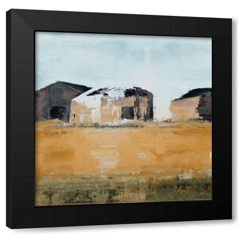 Cabins Black Modern Wood Framed Art Print with Double Matting by Bolokofsky, Ronald