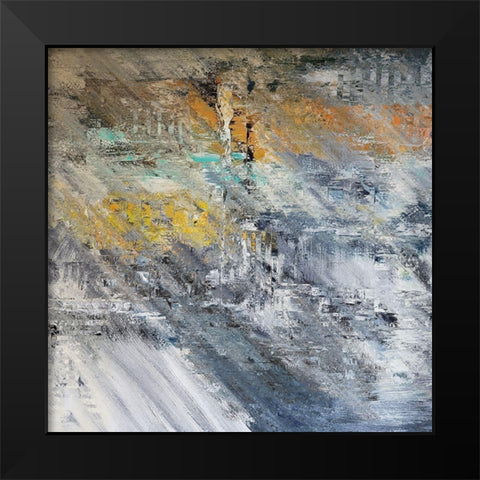 Chicago Winter Black Modern Wood Framed Art Print by Bolokofsky, Ronald