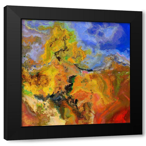 Eruption I Black Modern Wood Framed Art Print with Double Matting by Bolokofsky, Ronald