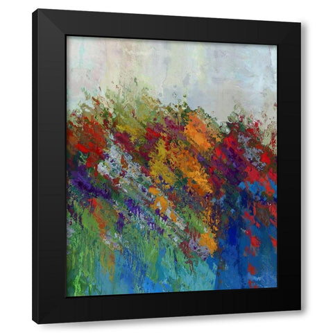 Color Spree I Black Modern Wood Framed Art Print with Double Matting by Bolokofsky, Ronald