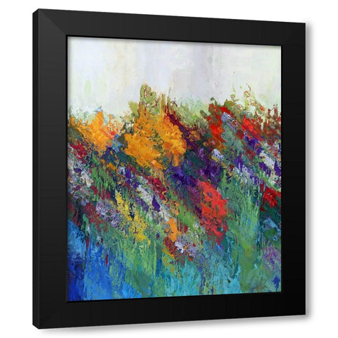 Color Spree II Black Modern Wood Framed Art Print with Double Matting by Bolokofsky, Ronald