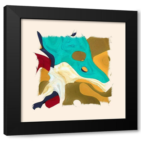 Abstract 1167 Black Modern Wood Framed Art Print with Double Matting by Bolokofsky, Ronald