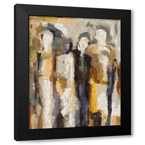Good Friends Black Modern Wood Framed Art Print by Bolokofsky, Ronald