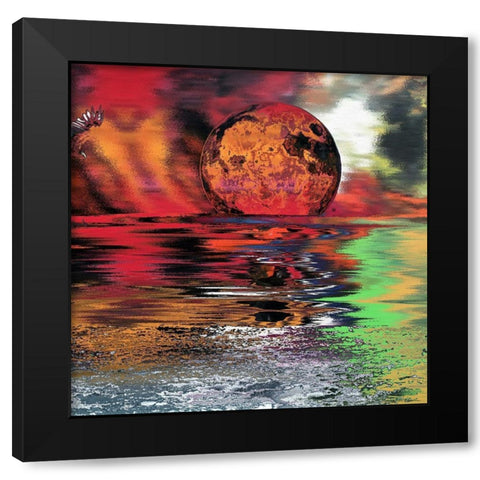 Harvest Moon I Black Modern Wood Framed Art Print with Double Matting by Bolokofsky, Ronald