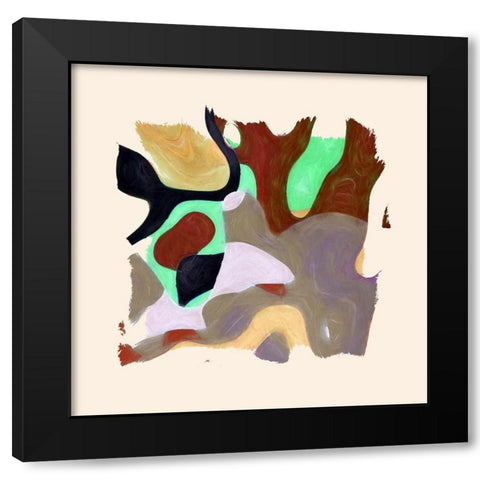 Abstract 1177 Black Modern Wood Framed Art Print by Bolokofsky, Ronald
