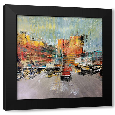 Hollywood Blvd Black Modern Wood Framed Art Print with Double Matting by Bolokofsky, Ronald