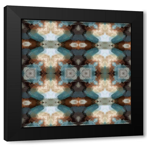 Indian Blanket IV Black Modern Wood Framed Art Print with Double Matting by Bolokofsky, Ronald