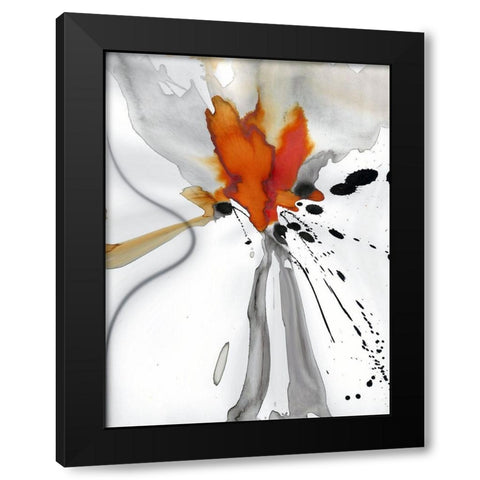Ink Spot II Black Modern Wood Framed Art Print with Double Matting by Bolokofsky, Ronald