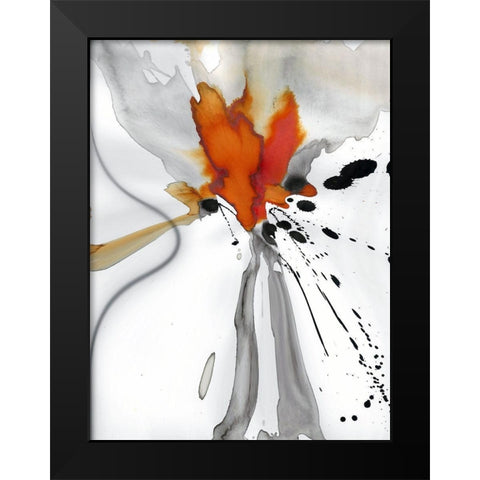 Ink Spot II Black Modern Wood Framed Art Print by Bolokofsky, Ronald