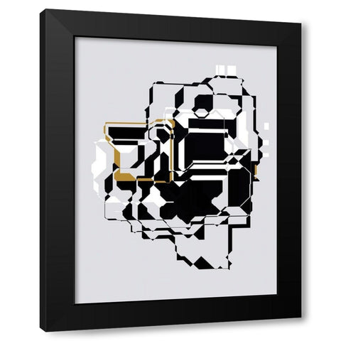 Inner Dimensions II Black Modern Wood Framed Art Print with Double Matting by Bolokofsky, Ronald