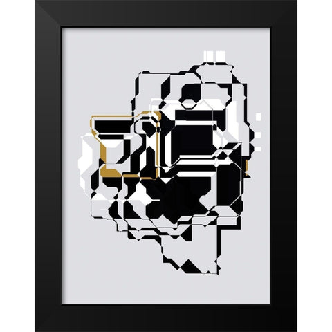 Inner Dimensions II Black Modern Wood Framed Art Print by Bolokofsky, Ronald