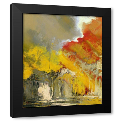 Lava Flow II Black Modern Wood Framed Art Print with Double Matting by Bolokofsky, Ronald