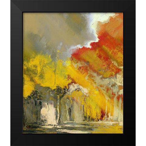 Lava Flow II Black Modern Wood Framed Art Print by Bolokofsky, Ronald