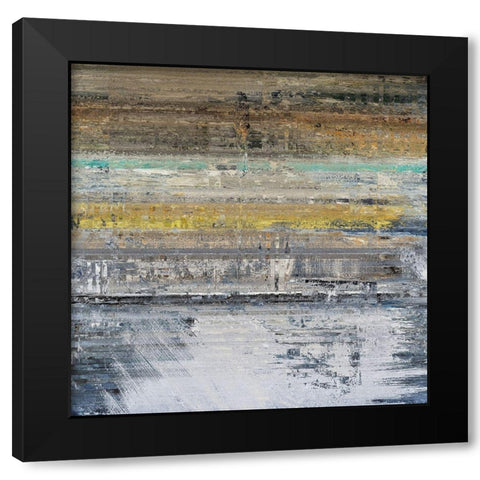 Layers I Black Modern Wood Framed Art Print by Bolokofsky, Ronald