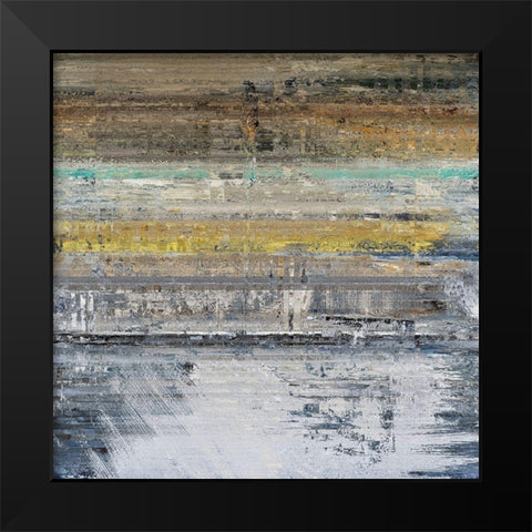 Layers I Black Modern Wood Framed Art Print by Bolokofsky, Ronald