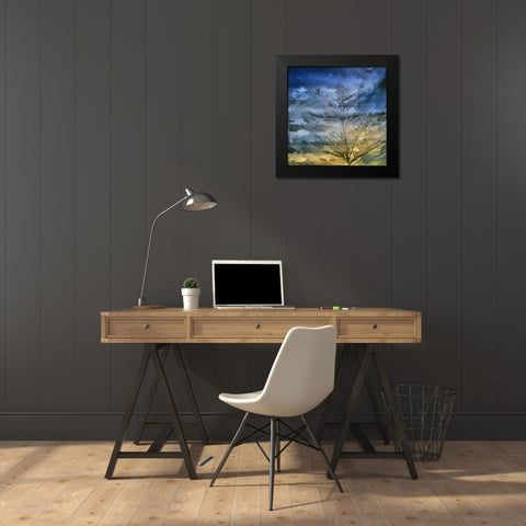 Marble Skies Black Modern Wood Framed Art Print by Bolokofsky, Ronald