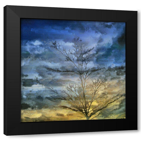Marble Skies Black Modern Wood Framed Art Print with Double Matting by Bolokofsky, Ronald