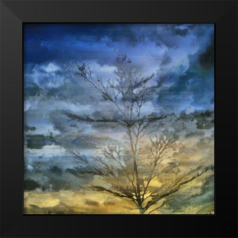 Marble Skies Black Modern Wood Framed Art Print by Bolokofsky, Ronald