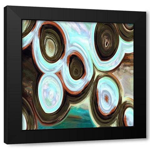 Orbs I Black Modern Wood Framed Art Print with Double Matting by Bolokofsky, Ronald