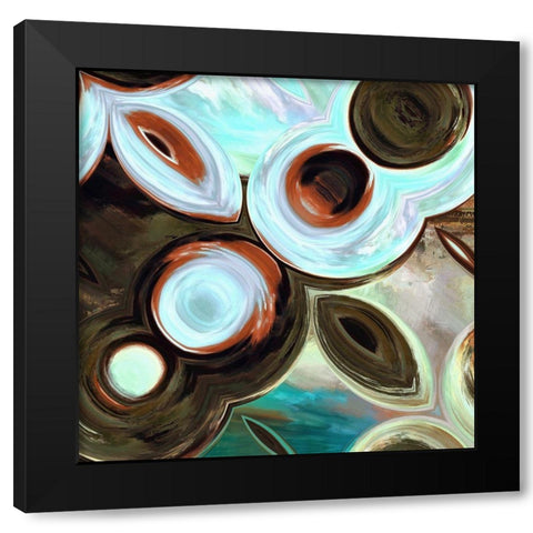 Orbs II Black Modern Wood Framed Art Print with Double Matting by Bolokofsky, Ronald