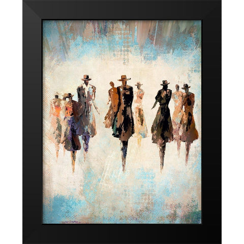 People To See Black Modern Wood Framed Art Print by Bolokofsky, Ronald