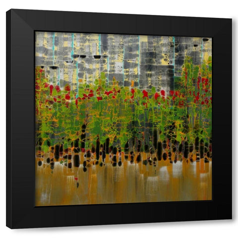 Red Gartden II Black Modern Wood Framed Art Print with Double Matting by Bolokofsky, Ronald