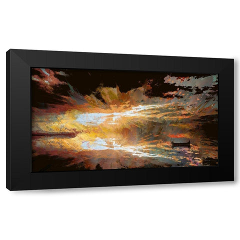 Raging Sunset Black Modern Wood Framed Art Print with Double Matting by Bolokofsky, Ronald