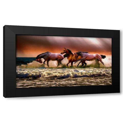 Making Waves Black Modern Wood Framed Art Print by Bolokofsky, Ronald