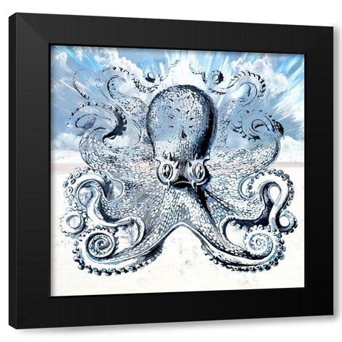 Octopus II Black Modern Wood Framed Art Print by Bolokofsky, Ronald