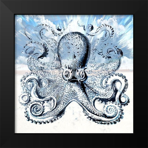 Octopus II Black Modern Wood Framed Art Print by Bolokofsky, Ronald