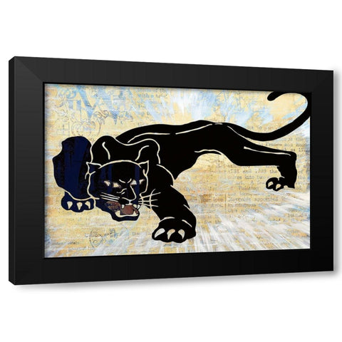 Panther Black Modern Wood Framed Art Print with Double Matting by Bolokofsky, Ronald