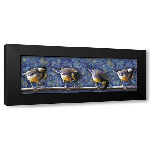 Sharing a Branch Black Modern Wood Framed Art Print with Double Matting by Bolokofsky, Ronald