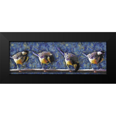 Sharing a Branch Black Modern Wood Framed Art Print by Bolokofsky, Ronald