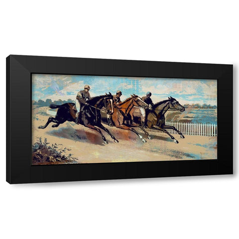 To the Finish Line Black Modern Wood Framed Art Print with Double Matting by Bolokofsky, Ronald