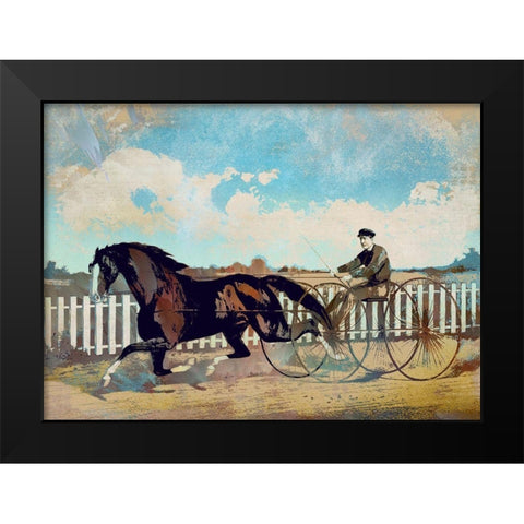 Trotter Black Modern Wood Framed Art Print by Bolokofsky, Ronald